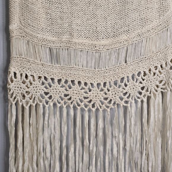 Love by Design Lace Open Front Ivory Sleeveless Cardigan Sz XS Boho Fairy Vest - Picture 5 of 10